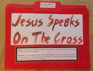 Jesus Speaks On The Cross File Folder Activity